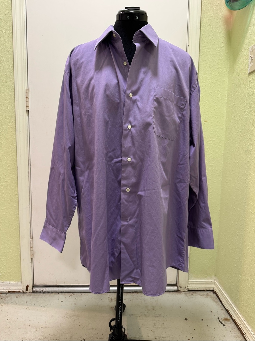 Alexander Julian Lavender Long-Sleeve Dress Shirt XL